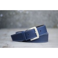 CEINTURE CUIR BLEU FRANCE | La jean